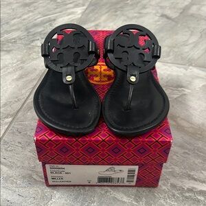 Tory Burch Black Sandals Sleek Minimalist Design